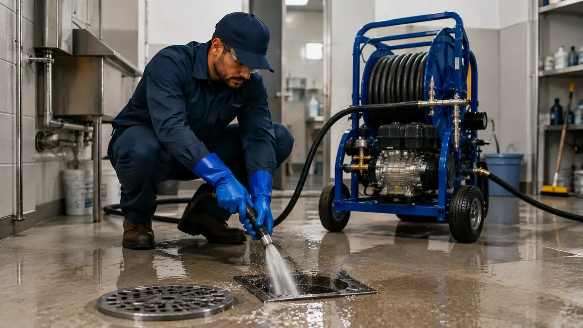 Floor Drain Hydro Jet Cleaning in Big Bear City