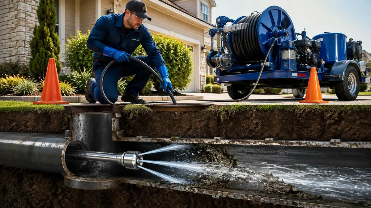 Main Sewer Line Hydro Jet Cleaning in Big Bear City