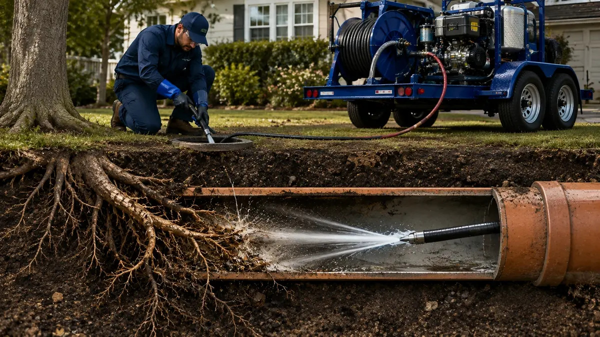 Tree Root Removal with Hydro Jetting in Big Bear City